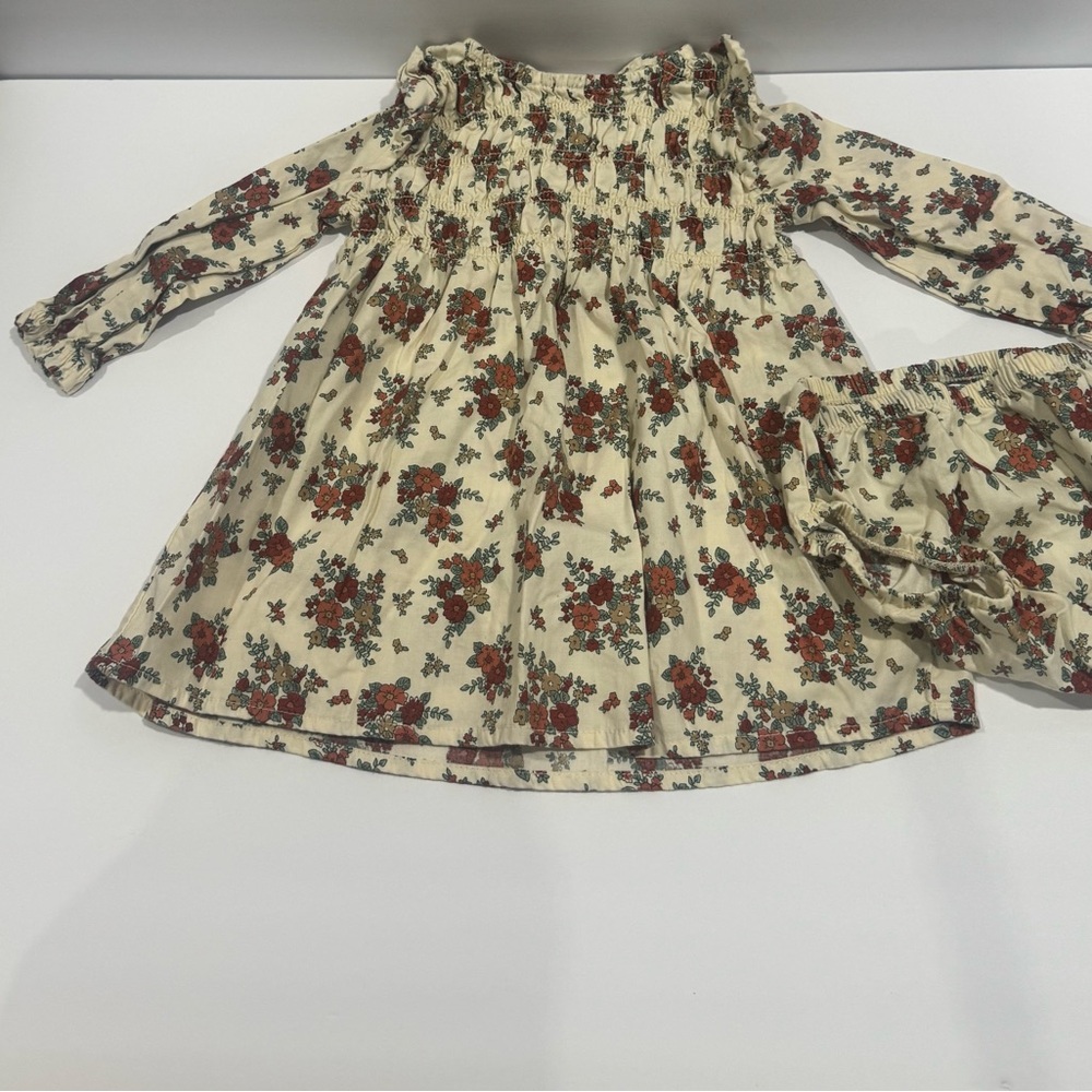 Carter's Beige Floral Casual Dress